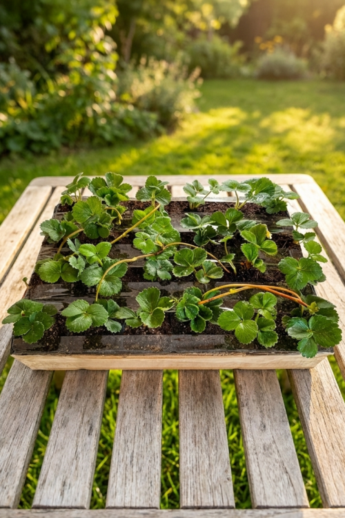 24 Adet Albion Çilek Fidesi Yediveren 6x5,5 cm Viyolde Dikime Hazır