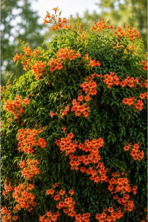 Vasada Garden Acem Borusu Fidanı Bignonia Grandiflora (Campsis Grandiflora) Tüplü 50-70 cm