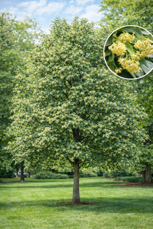 Vasada Ihlamur Fidanı Gümüşi Tilia Tomentosa (T.argentea- T.alba) Tüplü 40-60 cm