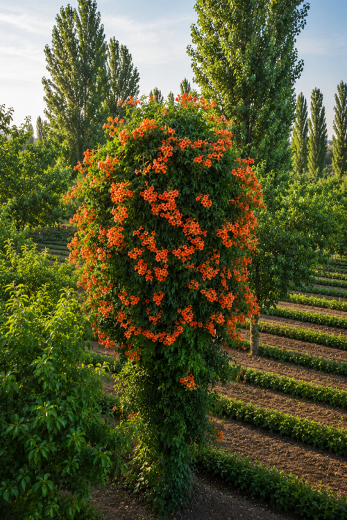 Vasada Garden Acem Borusu Fidanı Bignonia Grandiflora (Campsis Grandiflora) Tüplü 50-70 cm