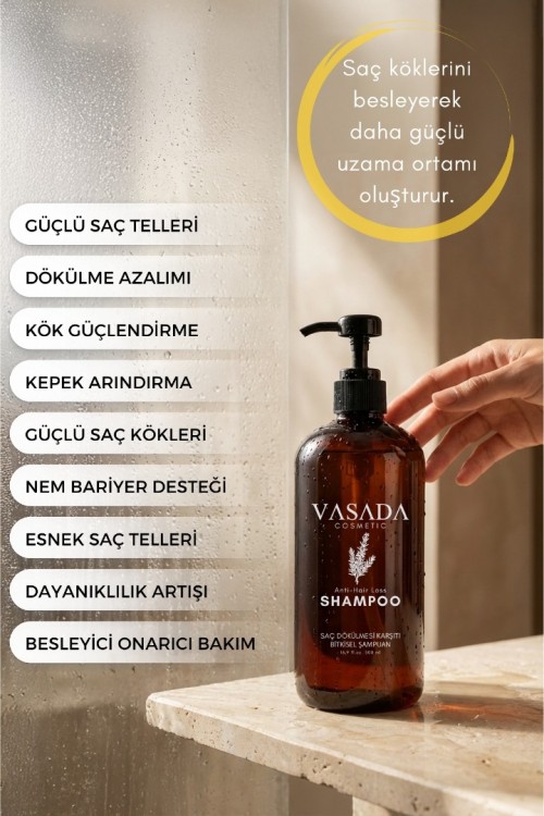 Saç Dökülmesi Karşıtı Biotin Ve Keratin Katkılı Sülfatsız Bitkisel Şampuan 500 ml