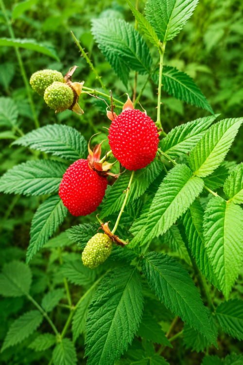 Vasada Garden Çilek Ahududu Fidanı Rubus Rosifolius Saksılı +30 cm
